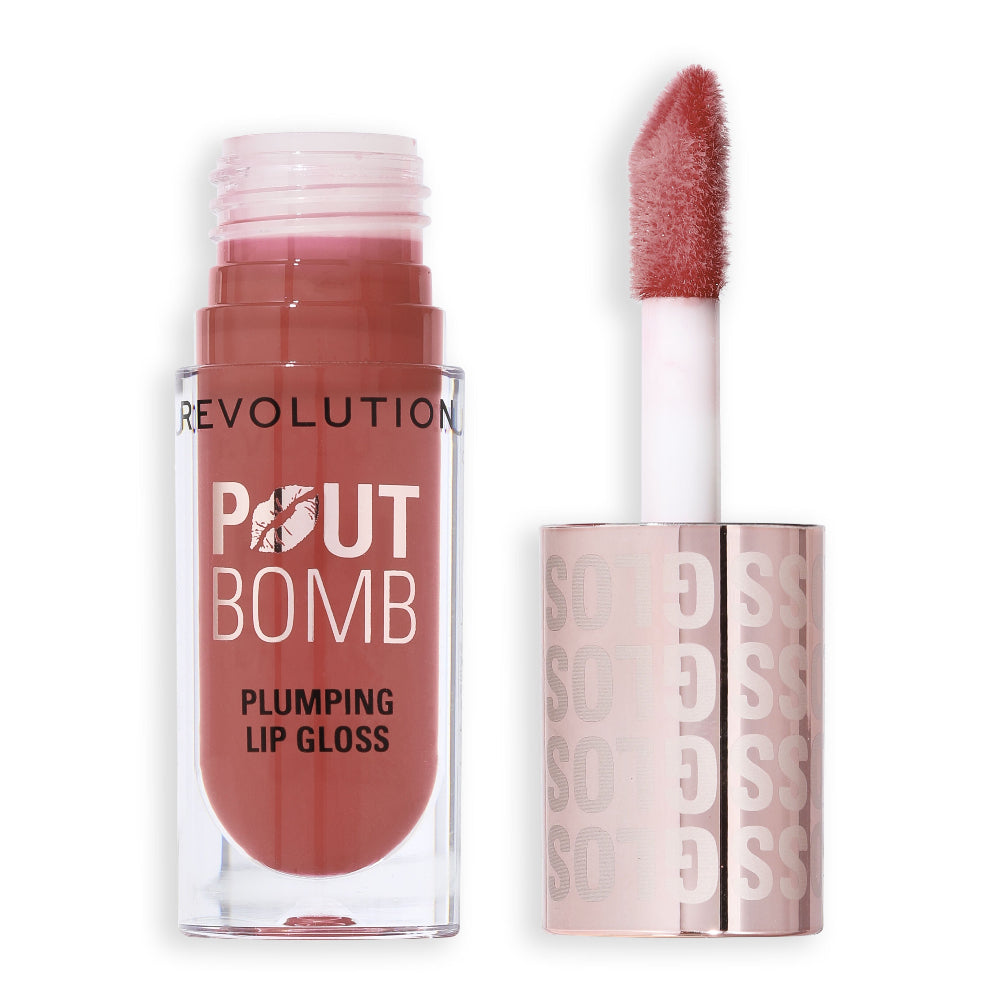 Revolution Pout Bomb Plumping Lip Gloss Melba Warm Peach