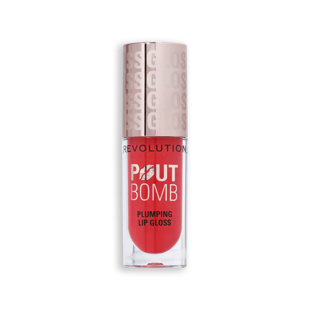 Revolution Pout Bomb Plumping Lip Gloss Cherry Sheer Red
