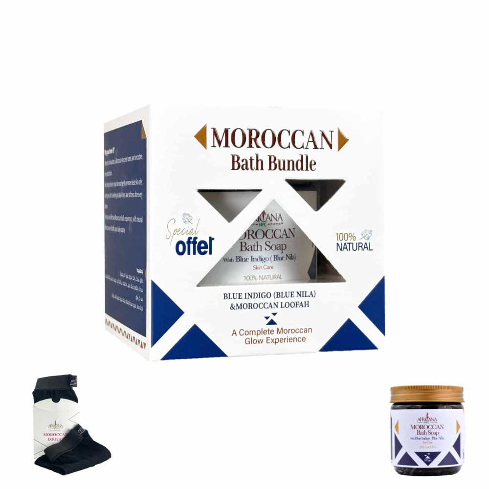 Africana NPC Moroccan Bath Bundle 300ml Blue Indigo