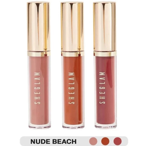 Sheglam Mini Liquid Lipstick Set Nude Beach
