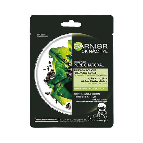 قناع مناديل غارنييه بالفحم النقي 28 جرام