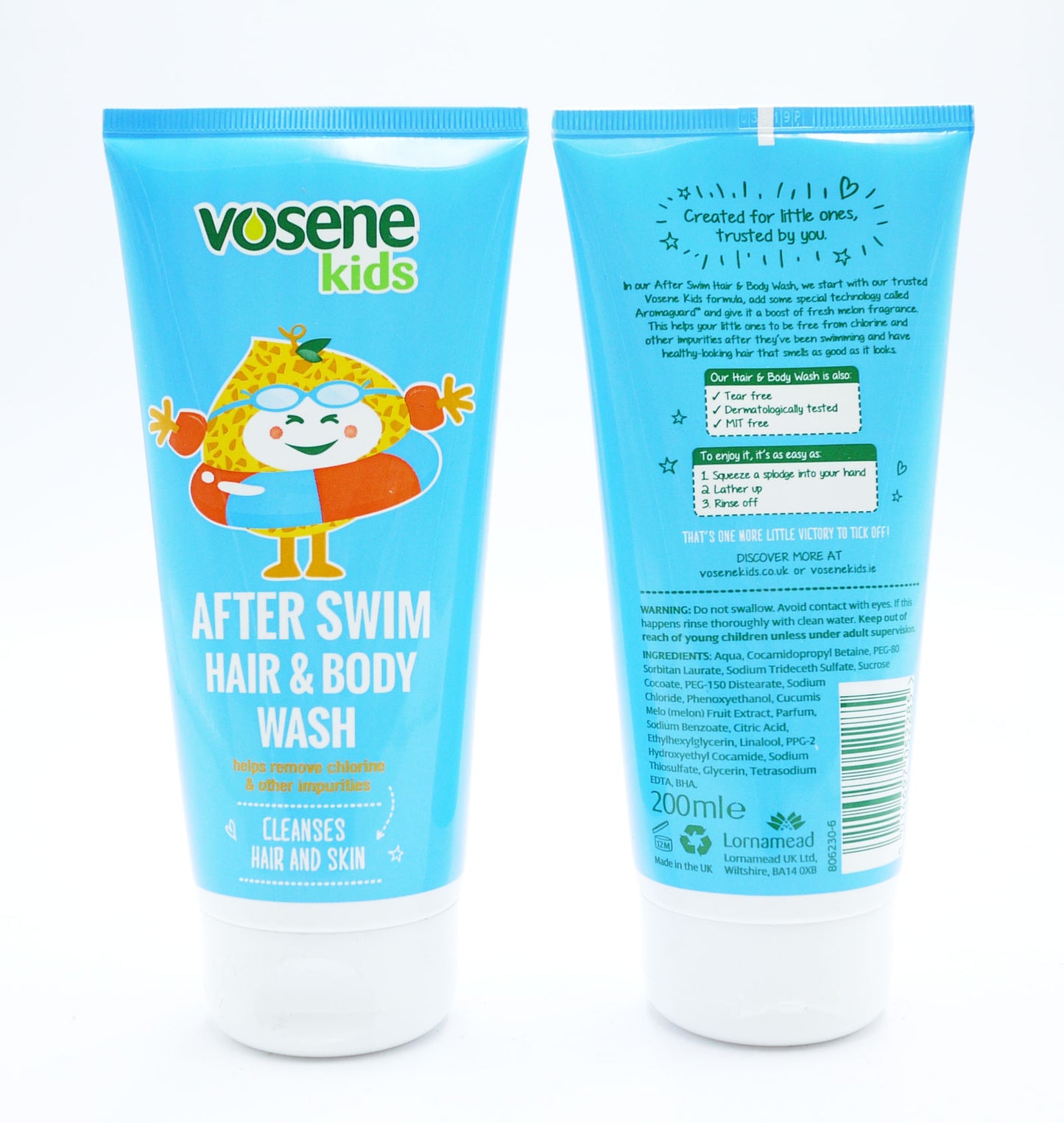 غسول الجسم والشعر بعد السباحة للأطفال من فوزين، 200 مل