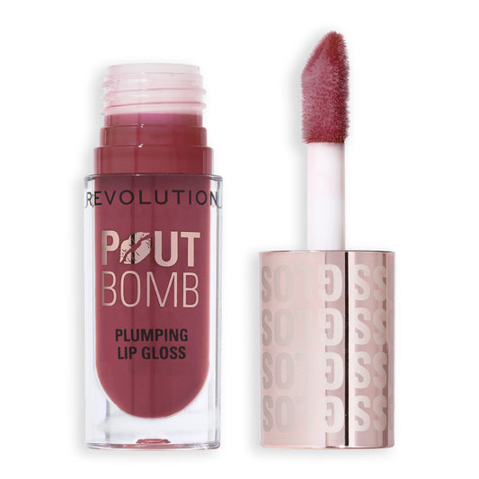 Revolution Pout Bomb Plumping Lip Gloss Wild Mauve Pink