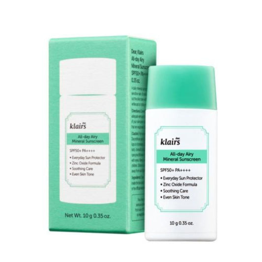 Klairs All Day Airy Mineral Sunscreen 50spf 10ml