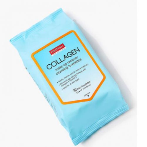 Purederm Collagen Make Up Remover 30 Wipes