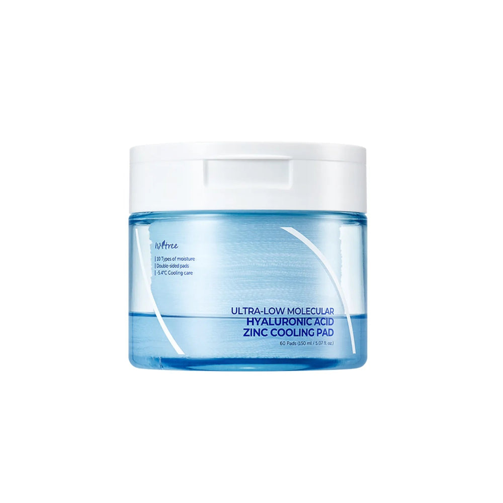 Isntree Ultra Low Molecular Hyaluronic Acid Zinc Cooling 60 Pads 150ml
