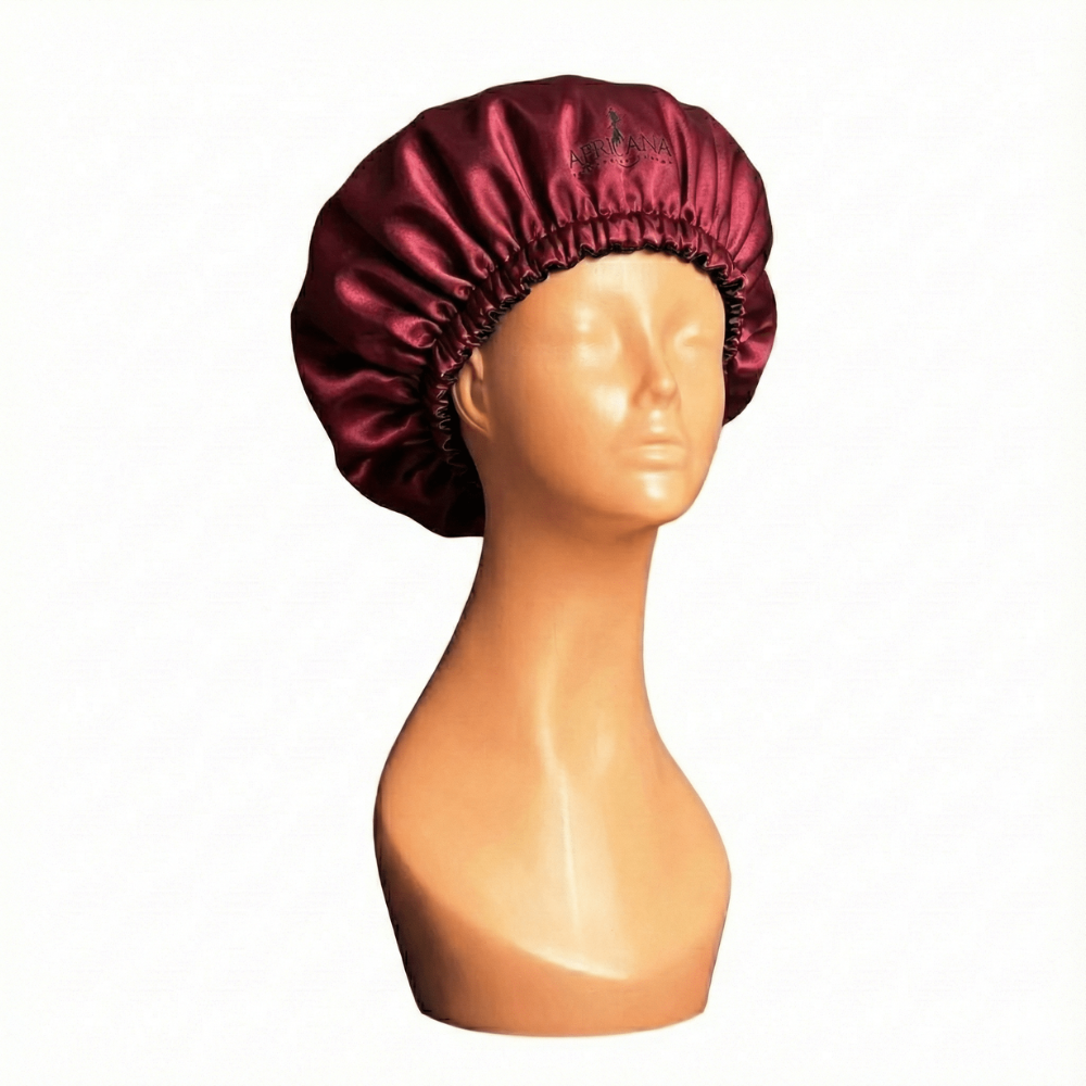 Africana NPC Satin Luxury Bonnet Burgundy