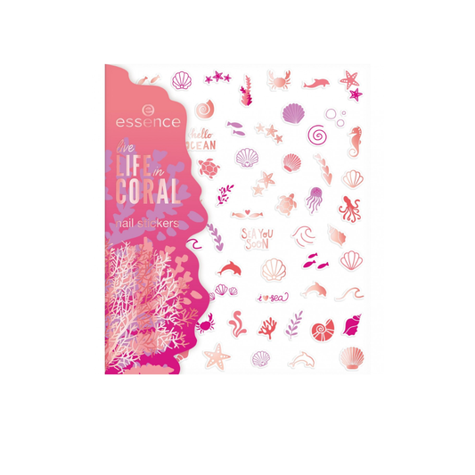 Essence Live Life In Coral Nail Stickers 001
