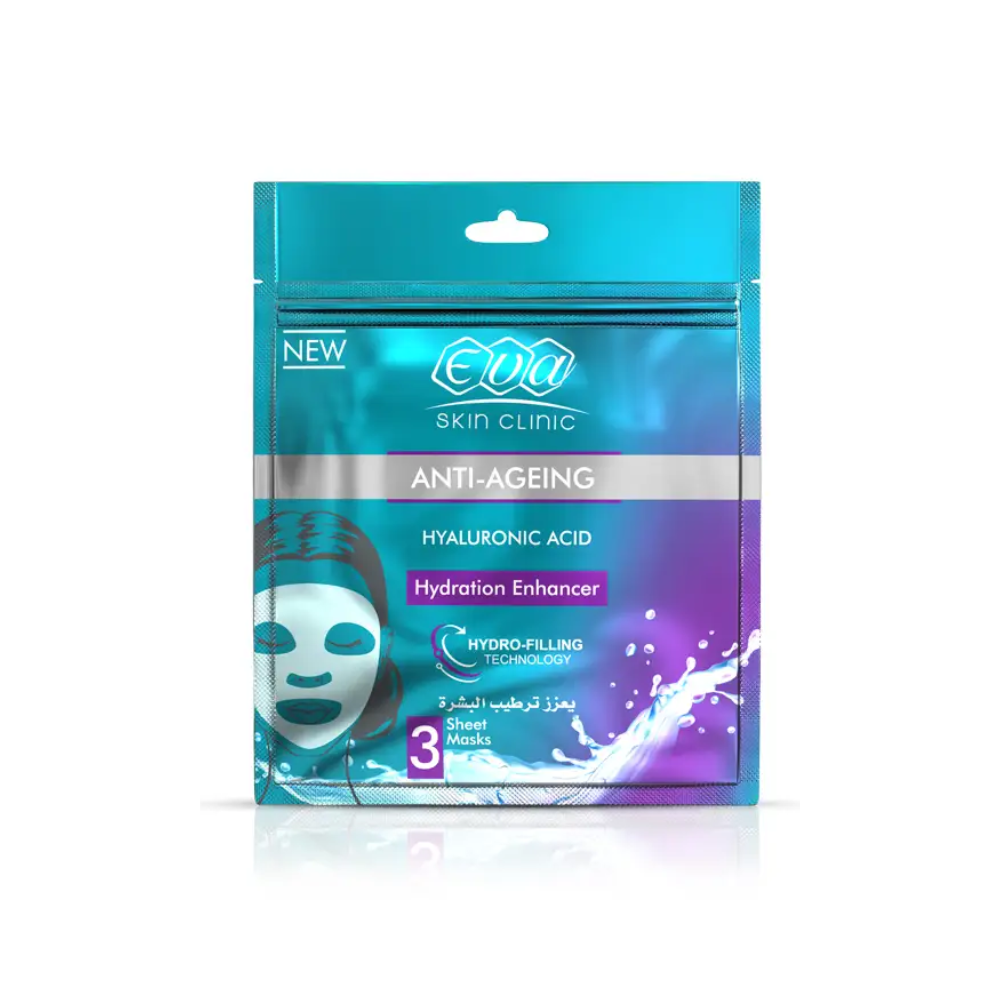 Eva Skin Anti Ageing Hyaluronic Acid Mask 3 Sheets