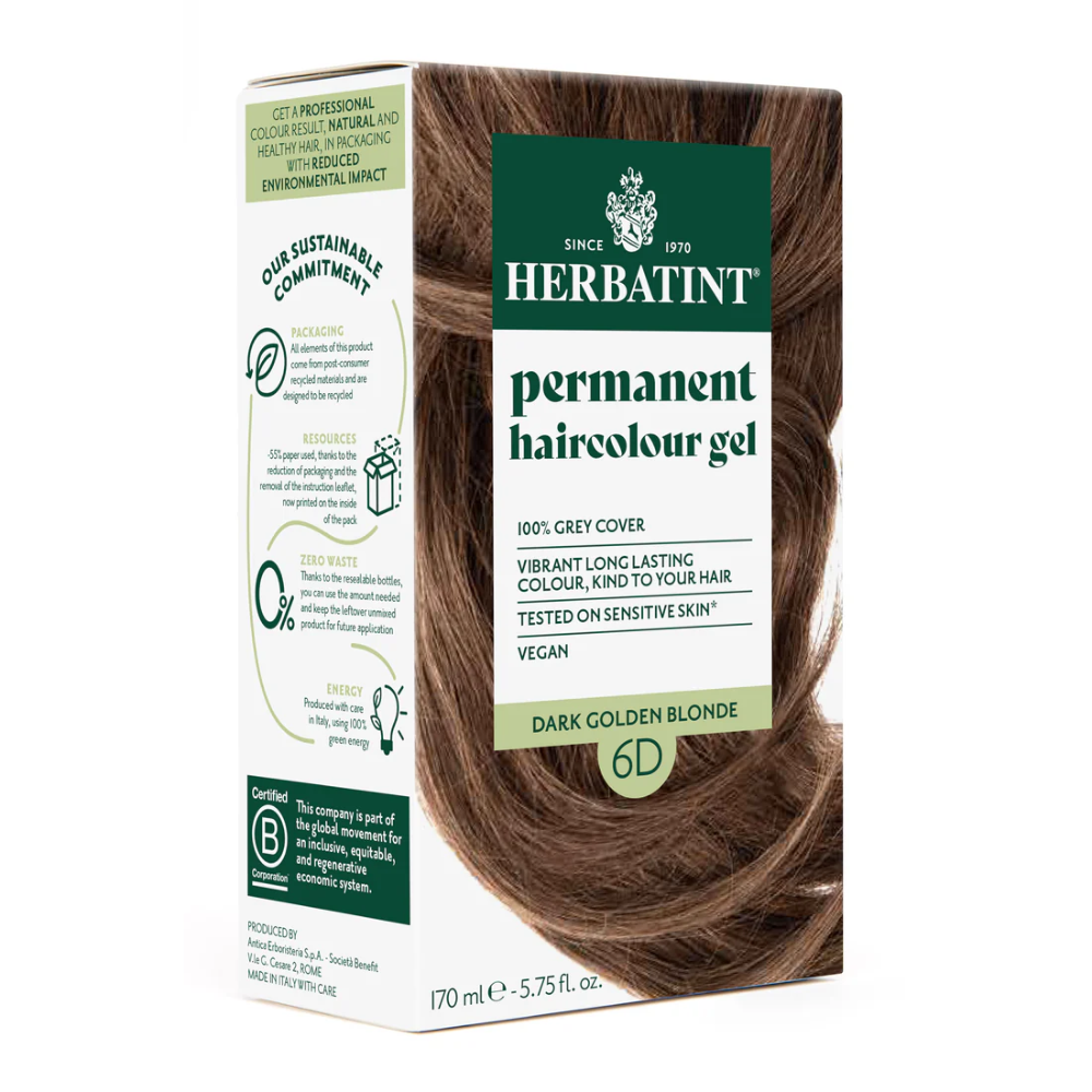 Herbatint Permanent Hair Colour Gel 170ml 6D