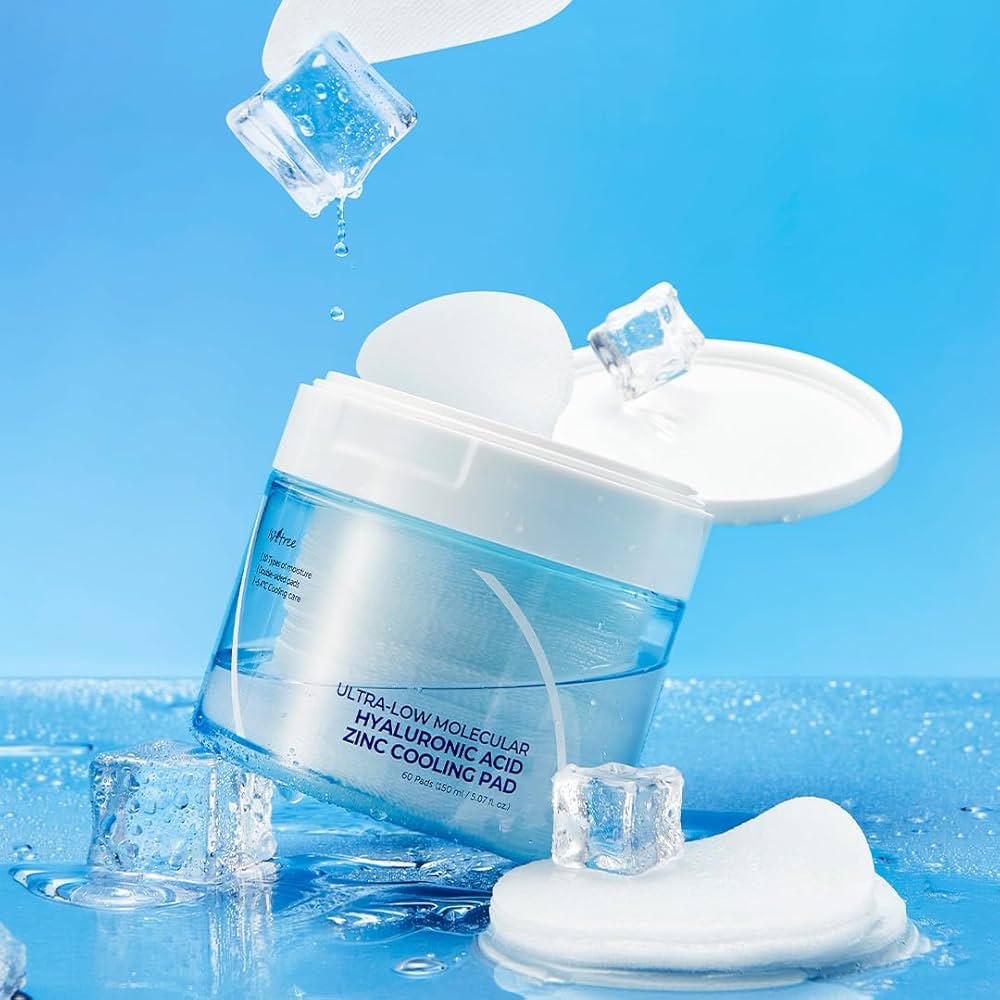 Isntree Ultra Low Molecular Hyaluronic Acid Zinc Cooling 60 Pads 150ml