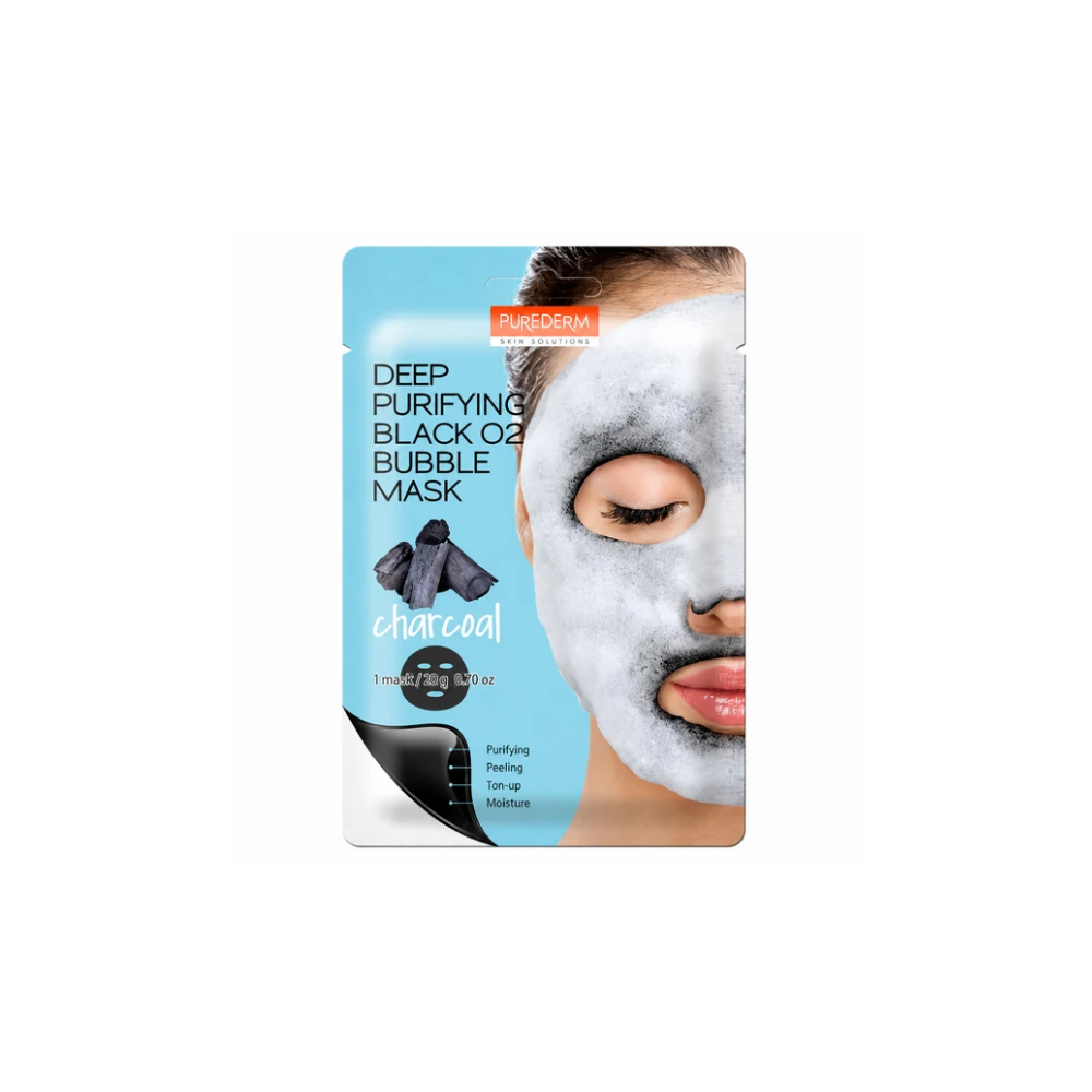 Purederm Deep Purifying Black O2 Bubble Mask 20ml