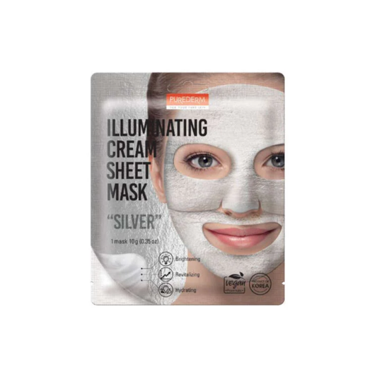 Purederm Illuminating Cream Sheet Mask 10ml Silver