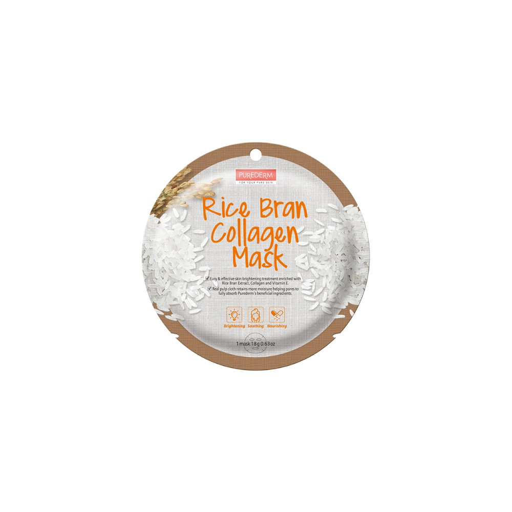 Purederm Rice Bran Collagen Mask 18ml