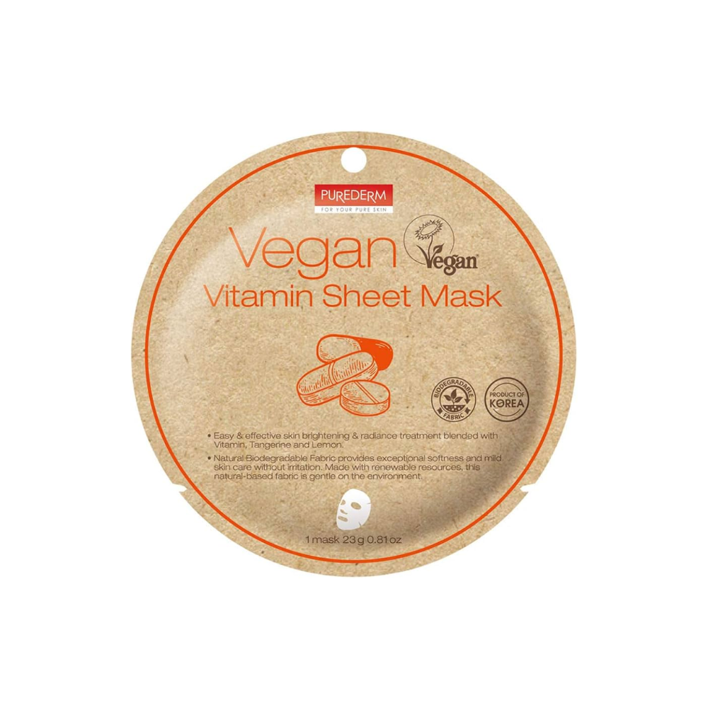 Purederm Vegan Vitamin Sheet Mask 23ml