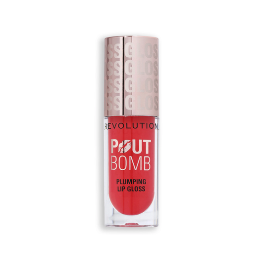 Revolution Pout Bomb Plumping Lip Gloss Cherry Sheer Red