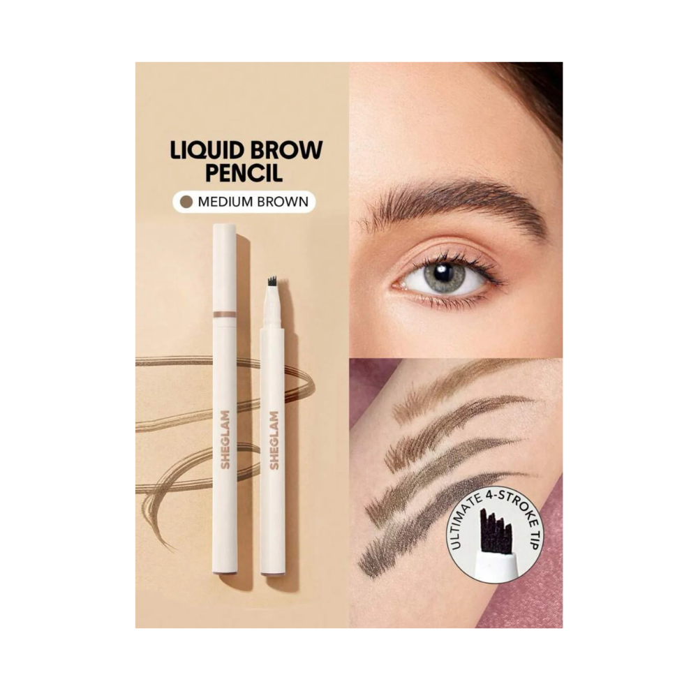 Sheglam Feather Better Liquid Eyebrow Pencil 0.6ml Medium Brown