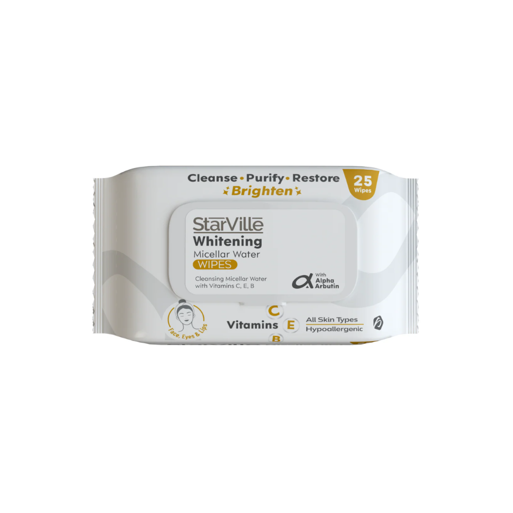 Star Ville Micellar Water 25 Wipes Whitening