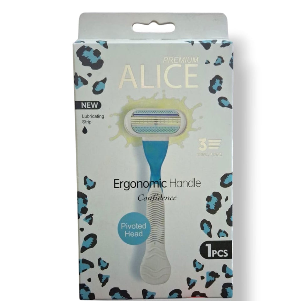 Alice Ergonomic Handle Confidence 3 Blade Blue