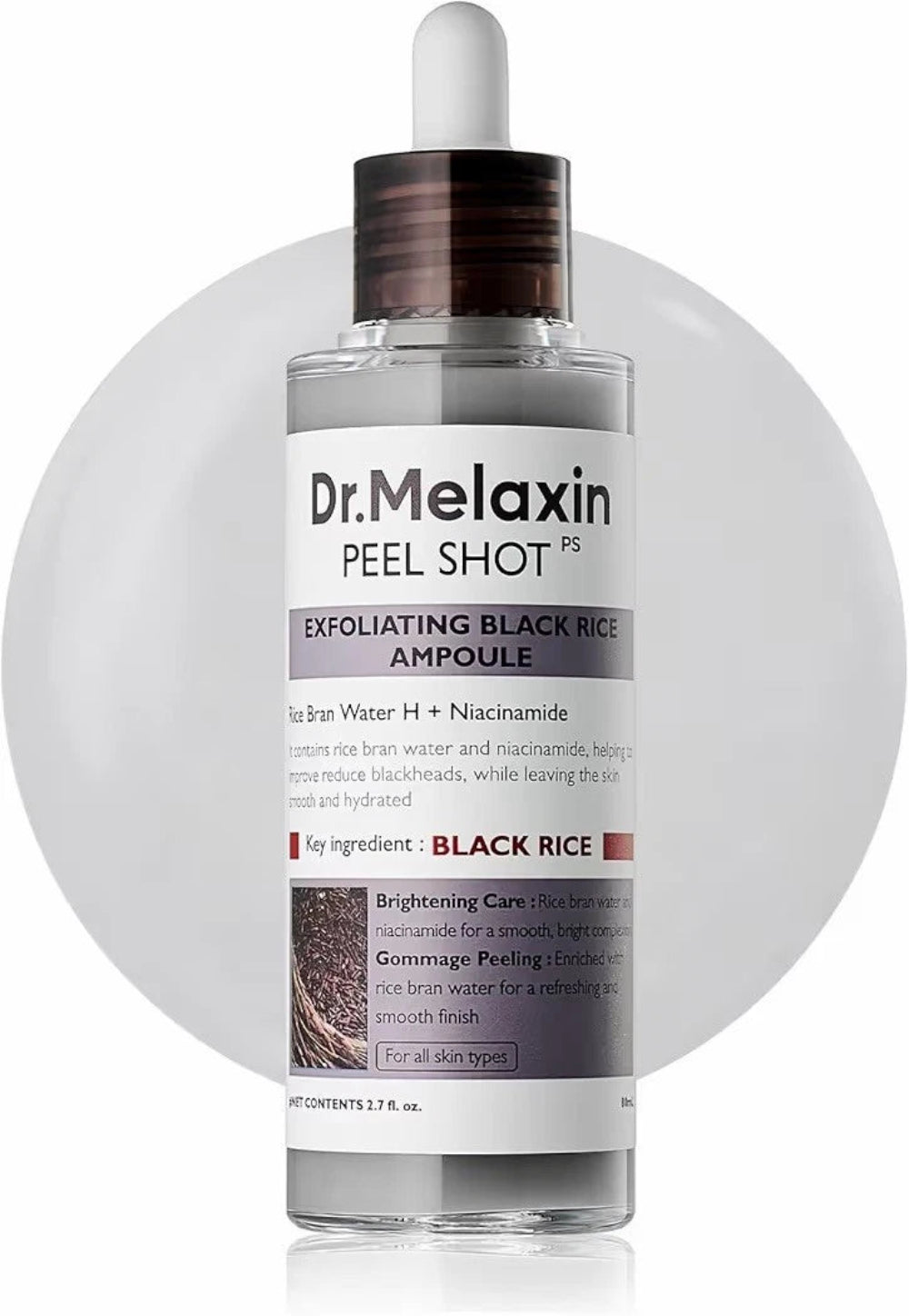 Dr.Melaxin Peel Shot Exfoliating Black Rice Ampoule 80ml