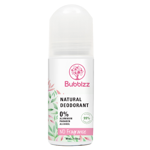 Bubblzz No Fragrance Natural Roll On 80ml