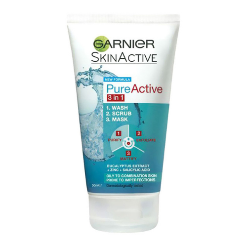 Garnier Pure Active 3in1 Face Wash 50ml